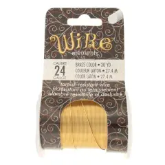 The Beadsmith&reg; Wire&trade; Elements 24 Gauge Tarnish-Resistant Wire Brass