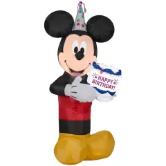 3.5ft. Airblown&reg; Inflatable Mickey with Birthday Cake