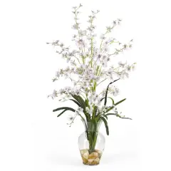 31" Dancing Lady Orchid Flower Arrangement in Glass Vase