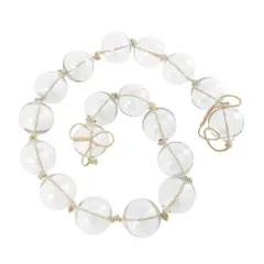 8ft. Extra Long Handmade Glass Beaded Garland with Tassels Clear