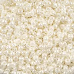 John Bead 11/0 Miyuki Glass Seed Beads, 13g Ivory Pearl Ceylon