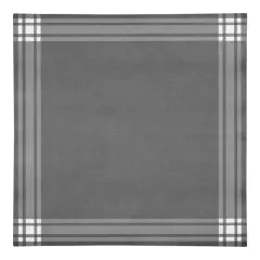 Gray and White Simple Stripes 10" x 10" Cotton Twill Napkin