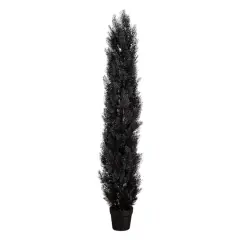 6ft. UV Resistant Artificial Halloween Black Cedar Tree (Indoor/Outdoor)