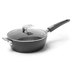 The Rock by Starfrit 9" Deep Fry Pan & Dutch Oven with Lid & Detachable Handle
