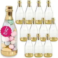 Kate Aspen&reg; Medium Gold Metallic Champagne Bottle Favor Containers, 12ct.