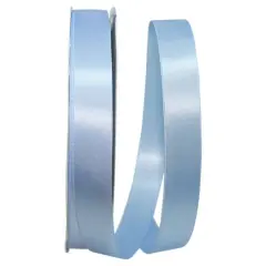 JAM Paper 7/8" x 100yd. Double Face Satin Allure Ribbon Light Blue
