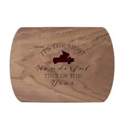 It's the Most Wonderful Time of the Year 8" x 11" Walnut Oval Cutting Board