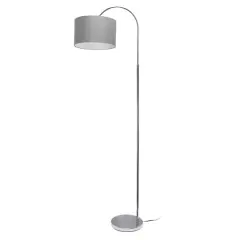 Simple Designs 65" Arched Brushed Nickel Floor Lamp Gray