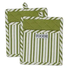 Parsley Foodie Gourmet Chef Potholder Set