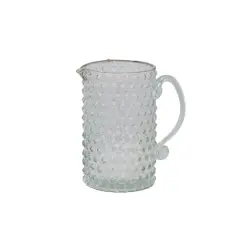 Hello Honey&reg; Clear Hand-Blown Hobnail Glass Pitcher