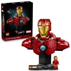 LEGO&reg; Marvel Iron Man MK4 Bust, Buildable Model for Adults with Minifigure 76327
