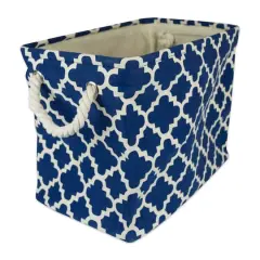 DII&reg; Small Rectangle Lattice Polyester Bin Navy