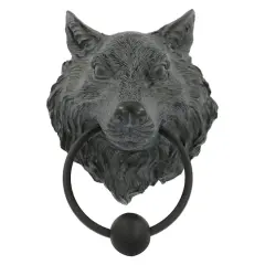 11.25" Black Wolf Door Knocker Wall Accent by Ashland&reg;