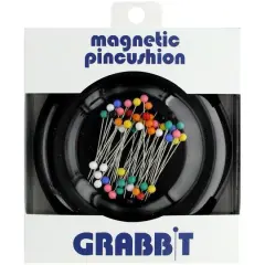 Blue Feather Grabbit&reg; Black Magnetic Pincushion