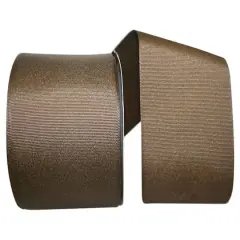 JAM Paper 3" Grosgrain Texture Wired Ribbon Brown