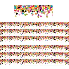 Teacher Created Resources Confetti Straight Border Trim, 210ft.