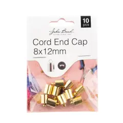 John Bead Must Have Findings 12mm Cord End Caps, 10ct. Gold