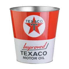 American Art D&eacute;cor&trade; 11" Texaco Motor Oil Decorative Metal Trash Can