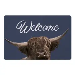 18" x 27" Painterly Peeking Cow Floor Mat