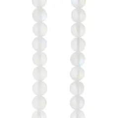 White Opal Glass Round Beads, 6mm by Bead Landing&trade;