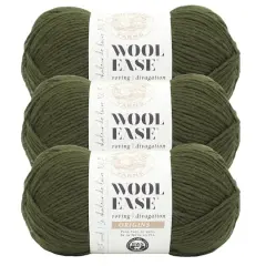 3 Pack Lion Brand&reg; Wool-Ease&reg; Roving Origins Yarn Olive