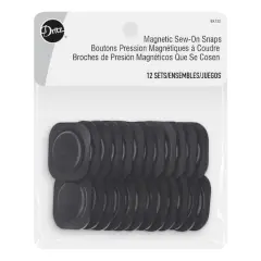 Dritz&reg; Black Square Sew-On Magnetic Snaps, 1.12"