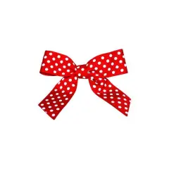 JAM Paper 3.25" Grosgrain Polka Dot Twist Tie Bows, 100ct. Red