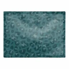 Leopard Cotton Twill Placemat Teal