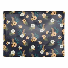 Tropical Jag Cotton Twill Placemat Navy