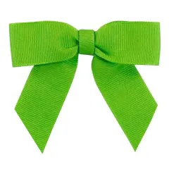 JAM Paper 7/8" Grosgrain Twist Tie Bows, 100ct. Apple Green