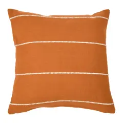 Hello Honey&reg; Orange Square Interwoven Striped Cotton Pillow Cover