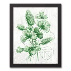 Clover Graphic Botanical Black Framed Canvas