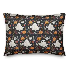 Ghost Fall Leaf Pattern 14" x 20" Spun Poly Pillow