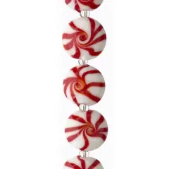 Candy Cane Glass Beads, 16mm by Bead Landing&trade;