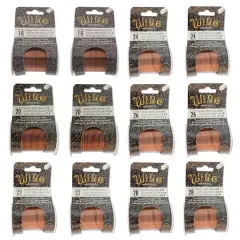 The Beadsmith&reg; Wire Elements&trade; Tarnish Resistant Medium Temper Assorted Gauge Wire Spools, 12ct. Antique Copper