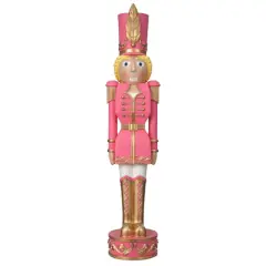Haute Decor 37" Pink & Gold Decorative Christmas Nutcracker