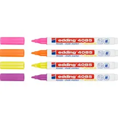 edding&reg; by Securit&reg; Neon 4 Color 4085 Chalk Marker Set