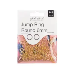 John Bead Must Have Findings 6mm Round Jump Ring, 142ct. Gold