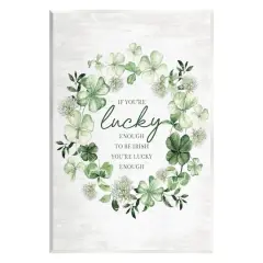 Stupell Industries Irish is Lucky Enough Wreath Wall Plaque Art