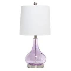 Lalia Home Classix Ceramic Droplet Table Lamp Purple