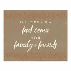 Food Coma Time Tabletop Canvas