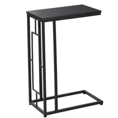 26" Black Metal Contemporary Accent Table