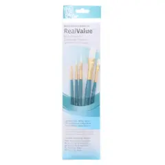 Princeton&trade; RealValue&trade; White Taklon 5 Piece Brush Set