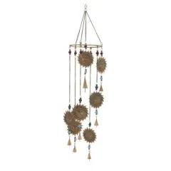 36" Brass Metal Sun in Splendor Eclectic Windchime