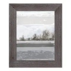 Abstract Landscape & Tranquil Water 11" x 14" Western Framed Print Gray