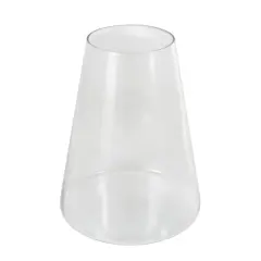 12.5" Clear Wide Cone-Shaped Glass Vase