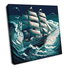 Ideyka Storm on the Sea Painting by Numbers Kit