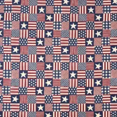 SINGER Patch Stars Stripes Cotton Fabric