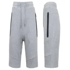 Galaxy by Harvic Lounge Tech Men's Jogger Shorts Heather Gray