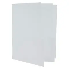JAM Paper Heavy Duty Plastic 4-Pocket Folder, 2ct. Clear